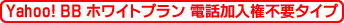 Yahoo! BB �z���C�g�v���� �d�b�������s�v�^�C�v