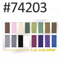 LAカラーズ 16カラーアイシャドウ パレット #74203 27g画像